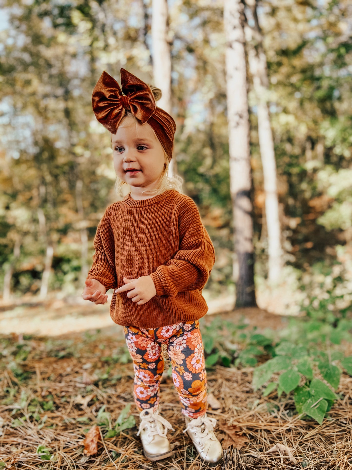 Caramel Velvet Bow