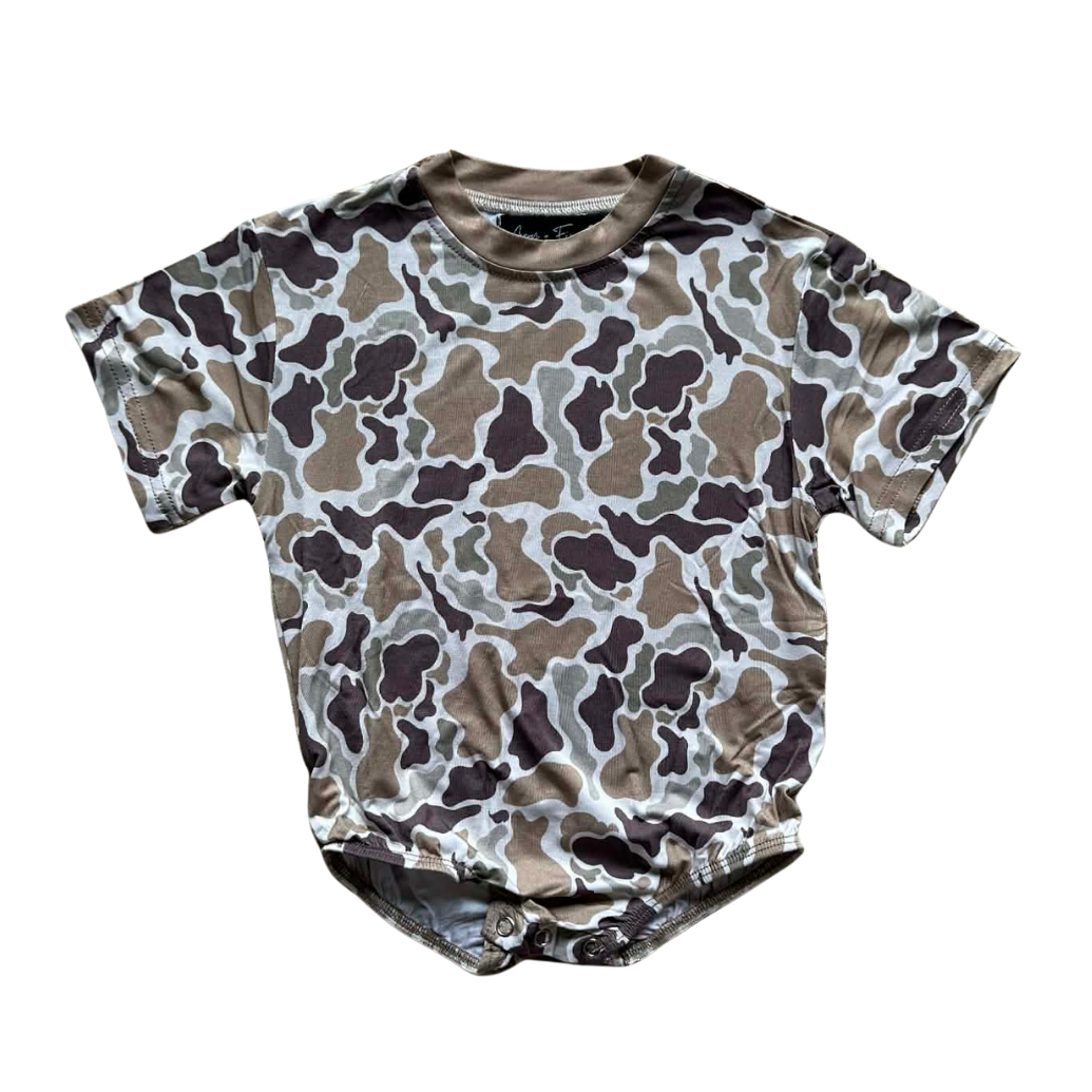 Duck Camo Bamboo Bubble Romper