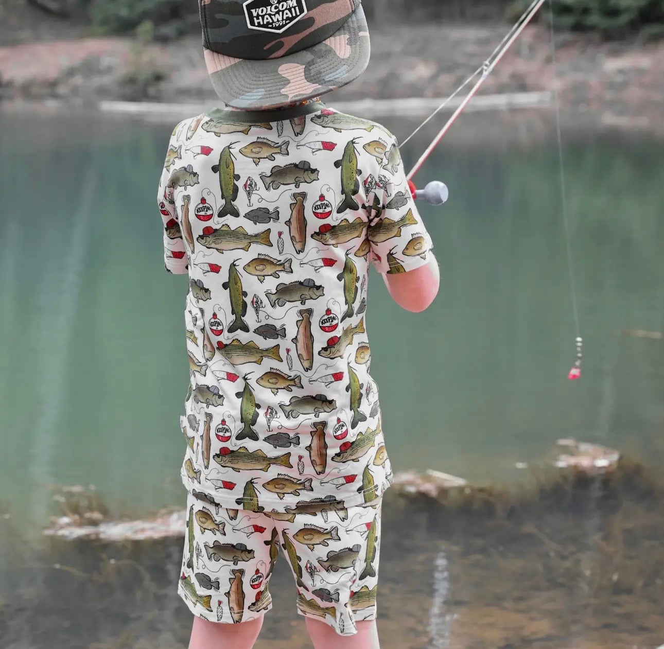 Gone Fishing Bamboo Two Piece Set- Fletch