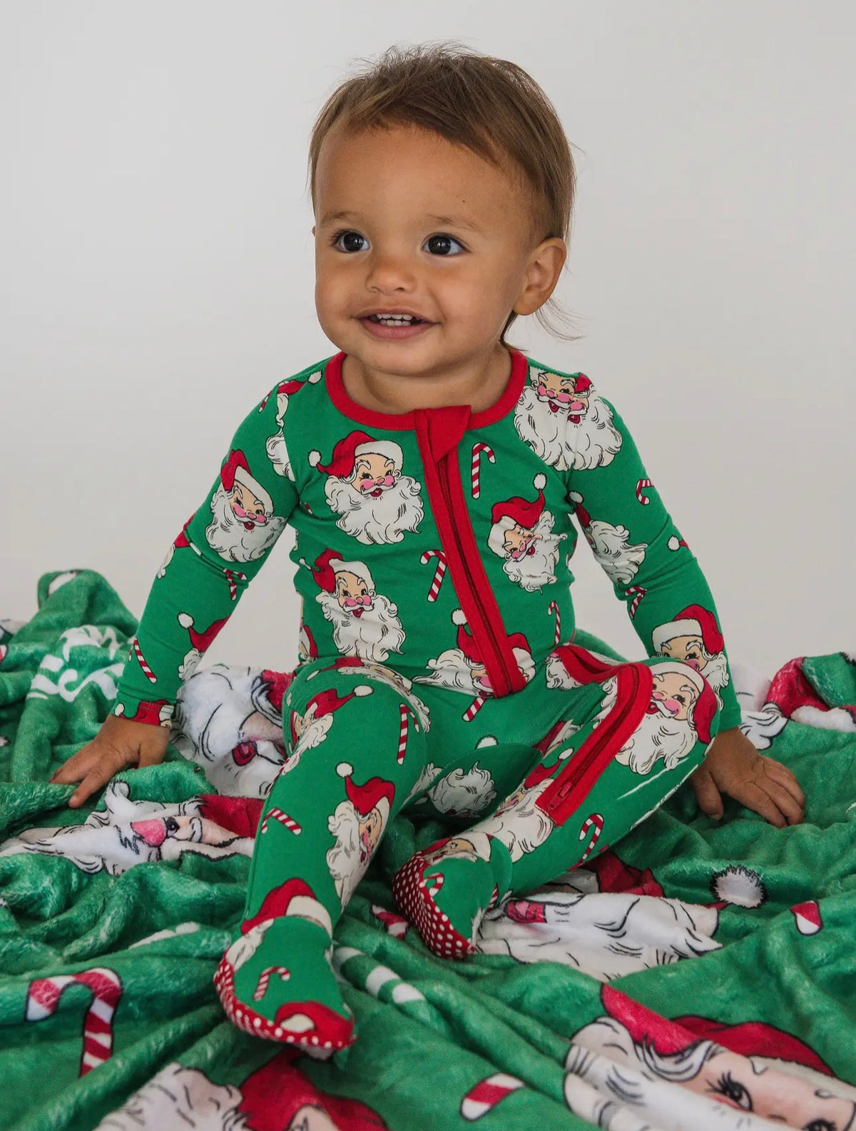 Green Santa Bamboo Romper