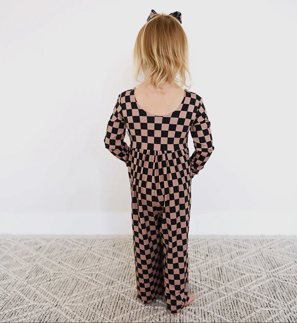 Checkered Wide Leg Romper