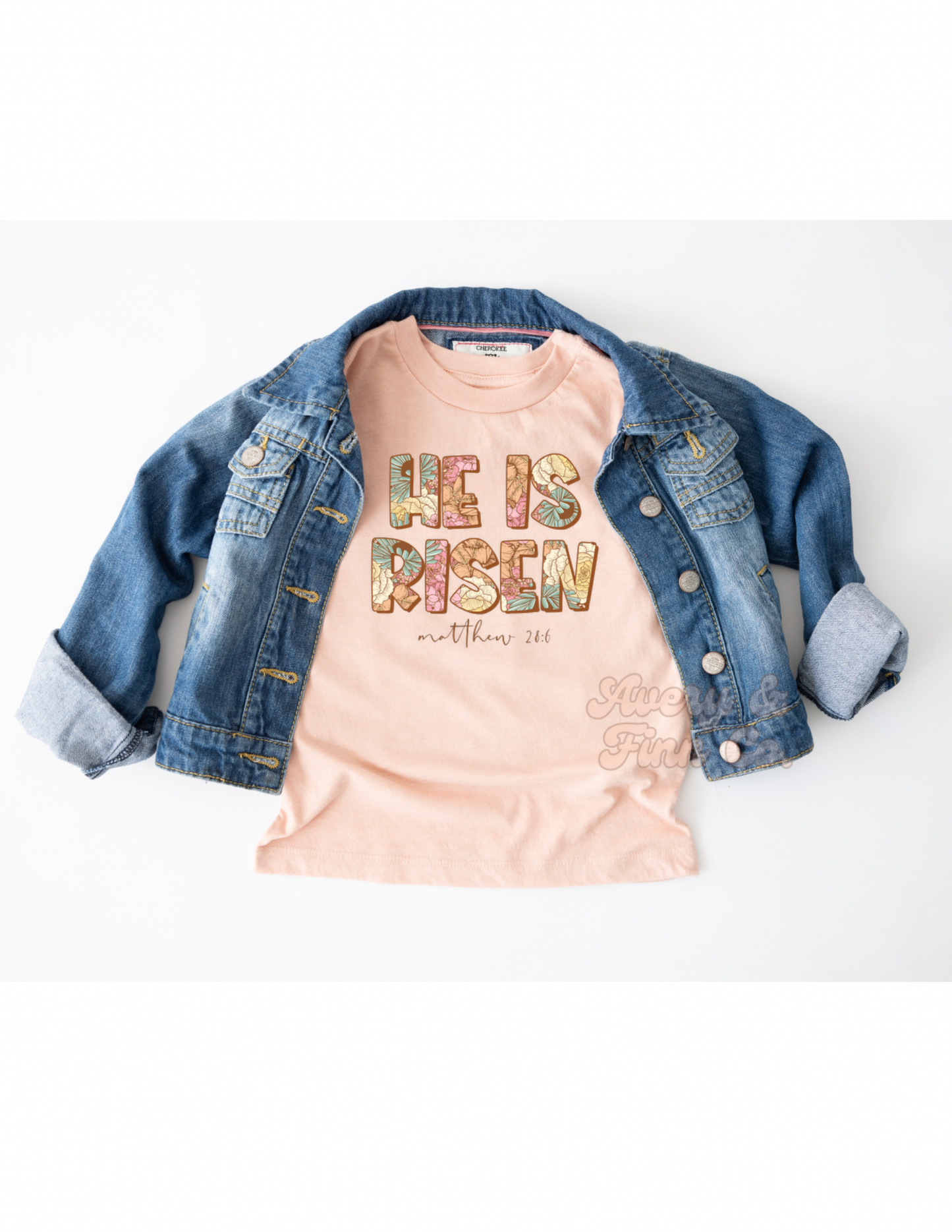 He Is Risen Tshirt (Peach)