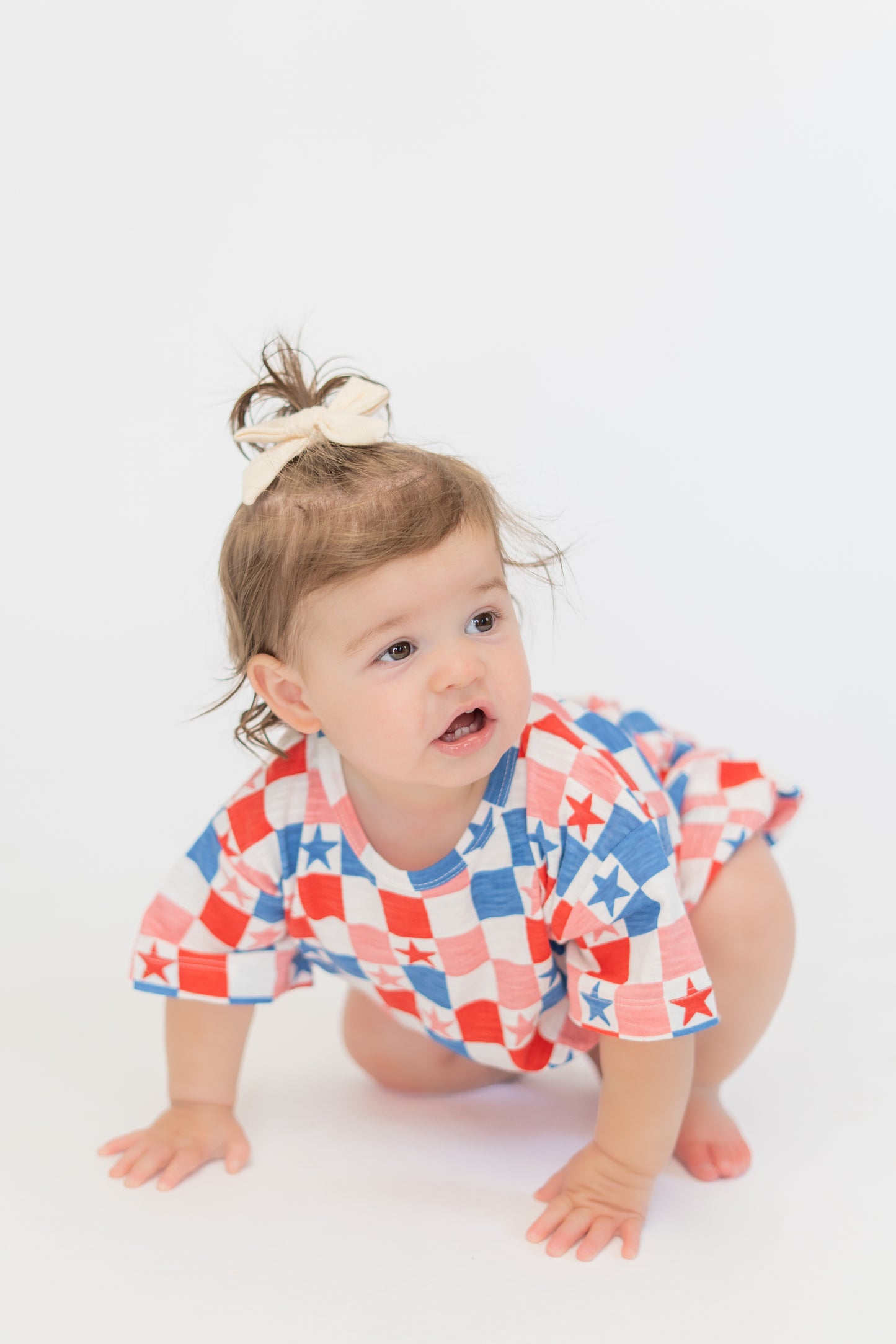 Red, White, and Pink Checkered Bubble