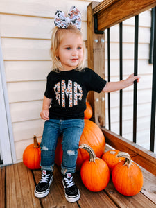 Pumpkin Monogram Tee