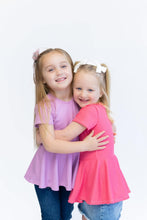 Load image into Gallery viewer, Ribbed Peplum Top- Lilac