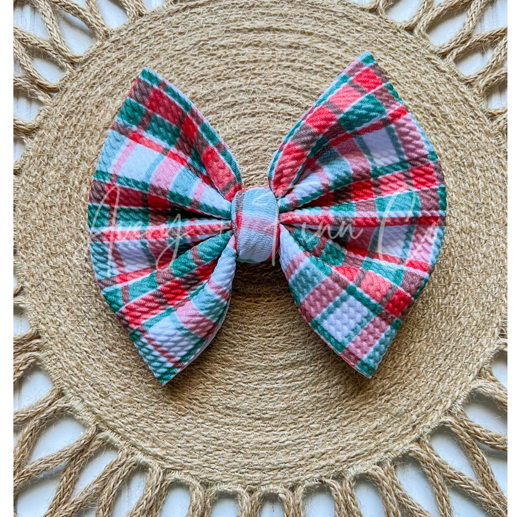 Christmas Plaid Bow