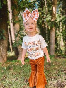 Orange Plaid Bow