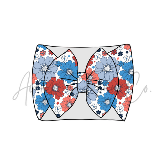Patriotic Floral Bow
