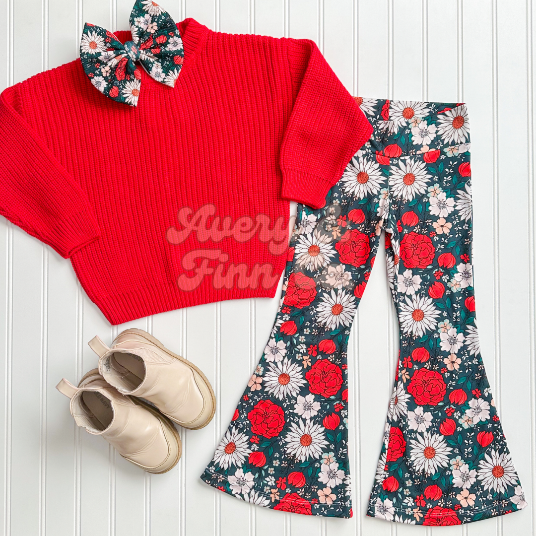 Red Chunky Knit Sweater