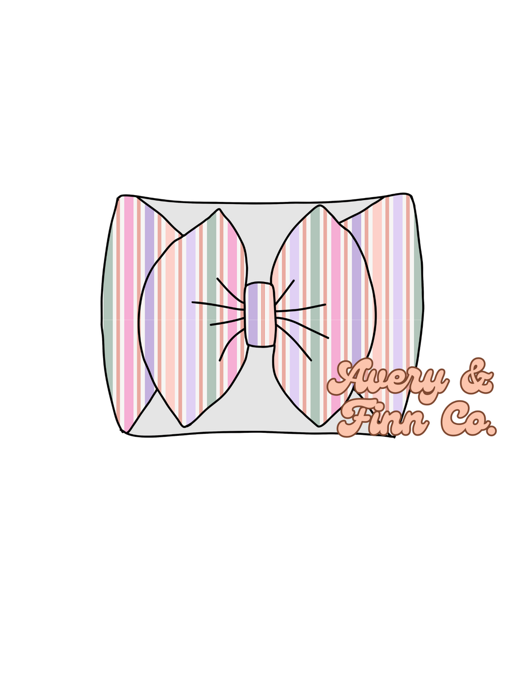 Spring Striped Bow