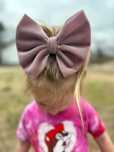 Blush Velvet Bow