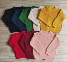 Load image into Gallery viewer, Red Chunky Knit Sweater
