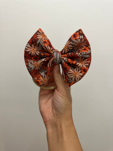 Autumn Floral Bow