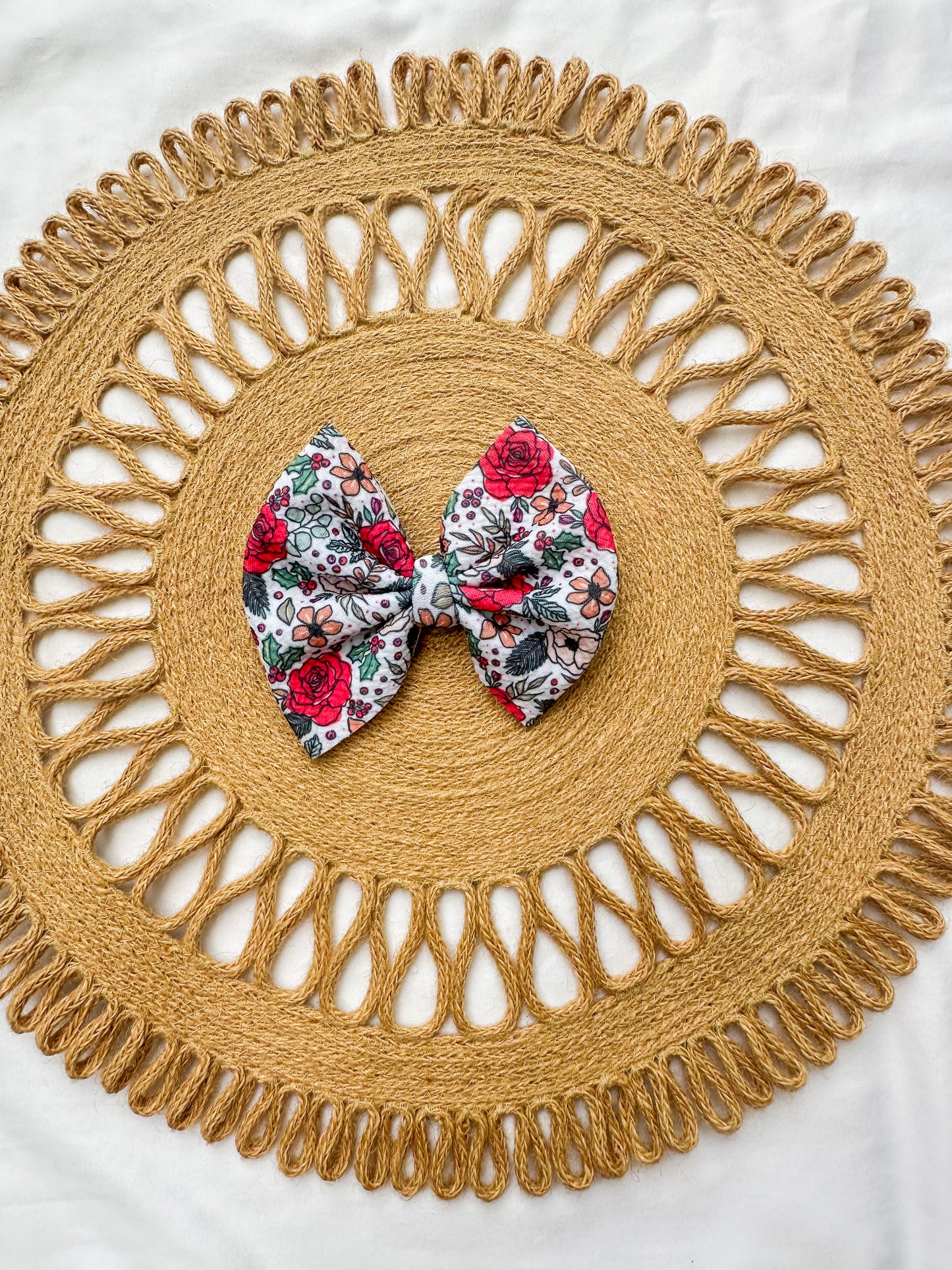 Christmas Floral Bow