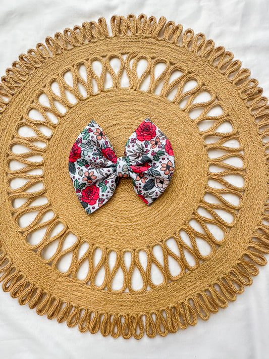 Christmas Floral Bow