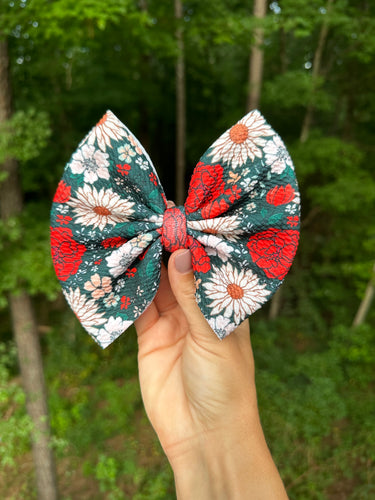 Christmas Floral Bow
