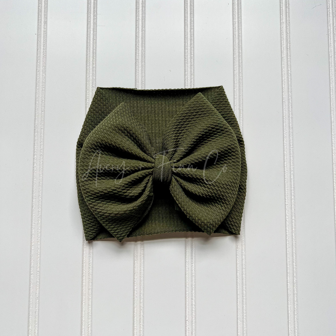Olive Green Bow