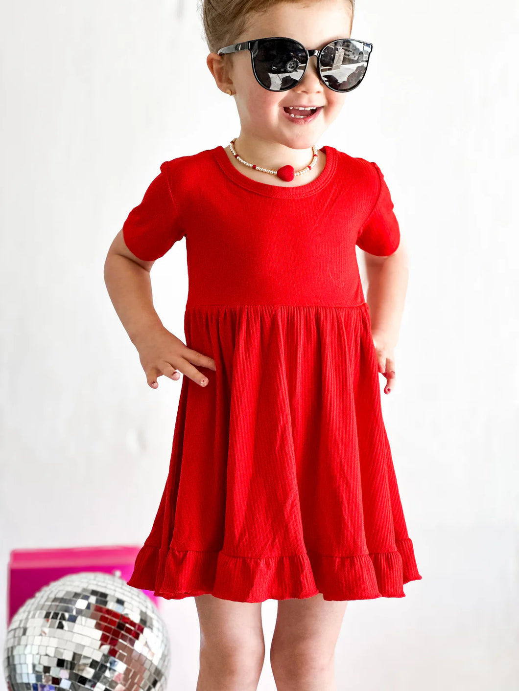 Red Ruffle Dress
