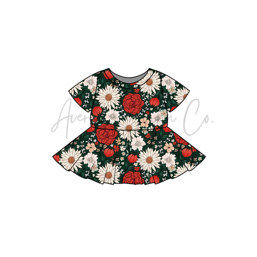Christmas Floral Fabric
