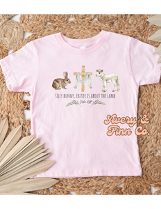 Easter Is About the Lamb Tshirt (Pink)