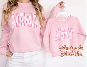 Sissy Pink Checkered Sweatshirt