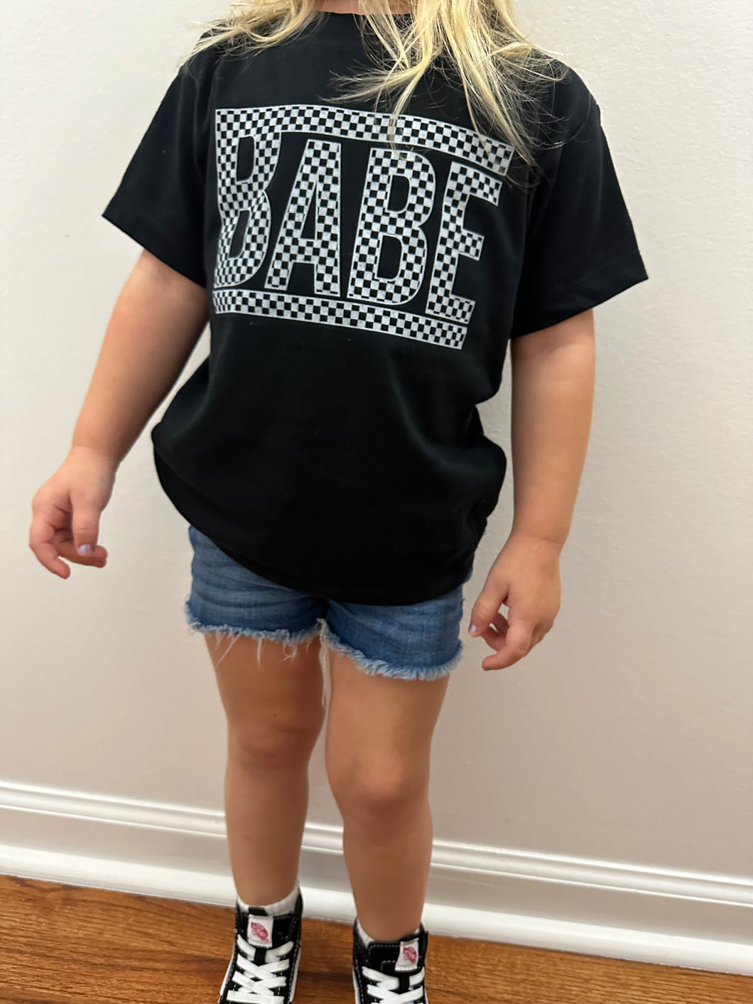 Checkered Babe Tee