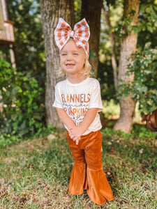 Orange Plaid Bow