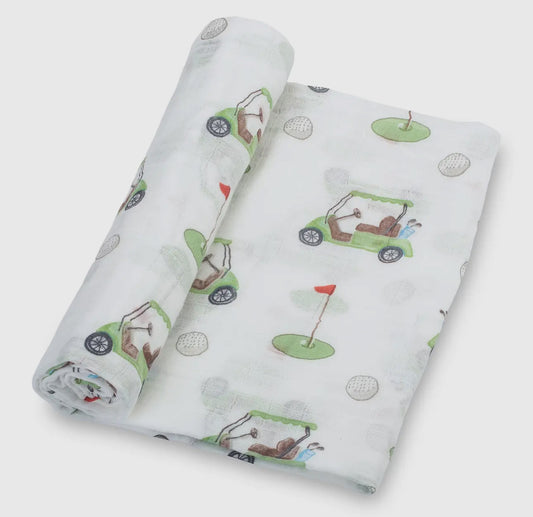 Golf A Round Baby Muslin Swaddle Blanket