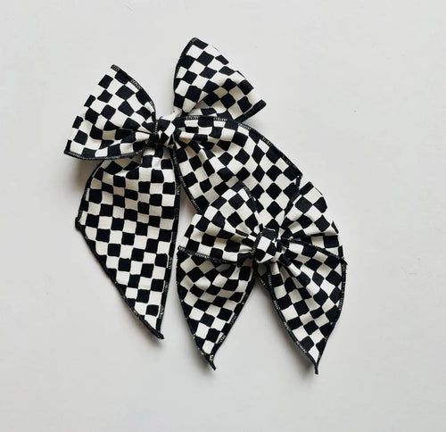 Checkered Sailor Bow
