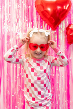 Load image into Gallery viewer, Pink Checkers Bamboo Set