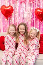 Load image into Gallery viewer, Pink Checkers Bamboo Set
