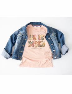He Is Risen Tshirt (Peach)