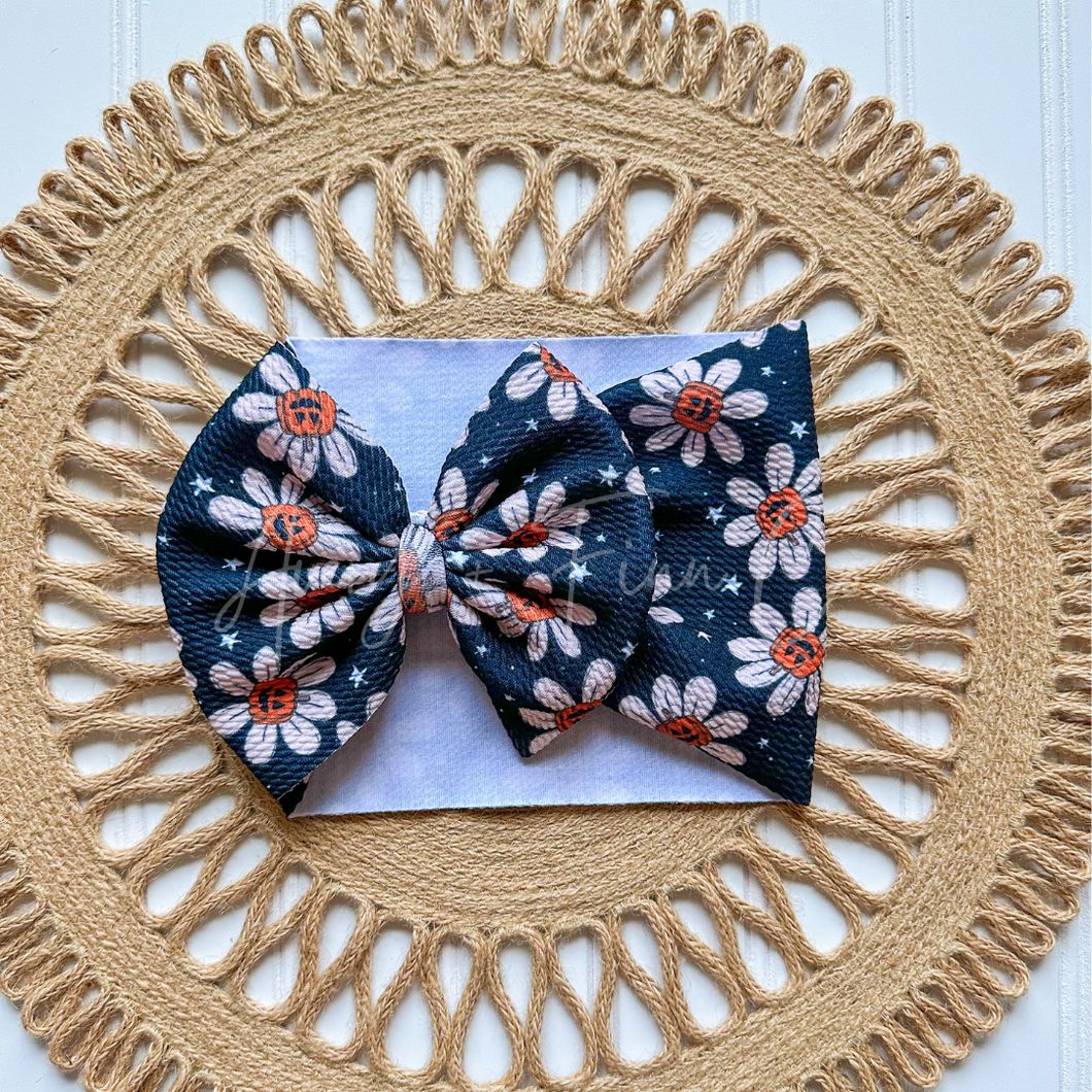 Pumpkin Flowers Bow