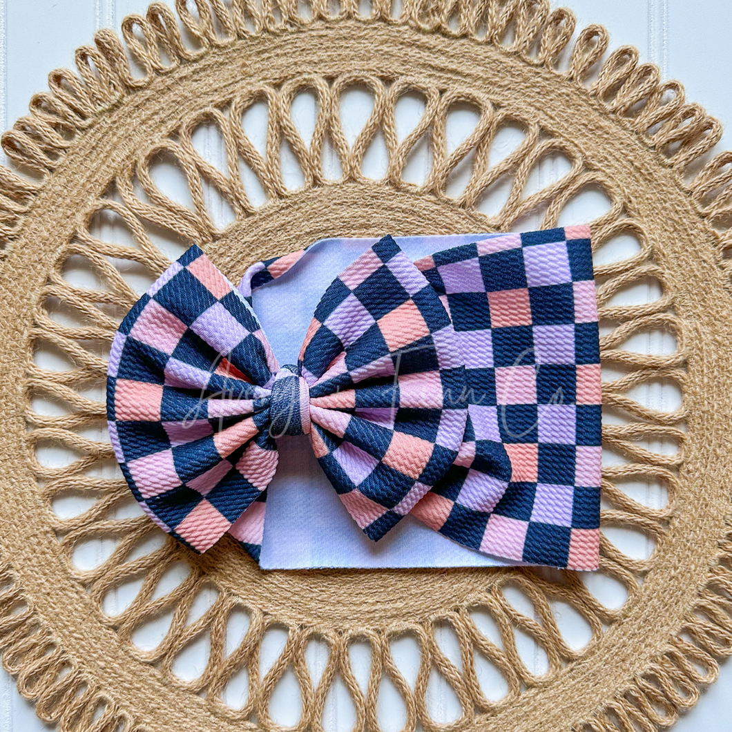 Spooky Checks Bow