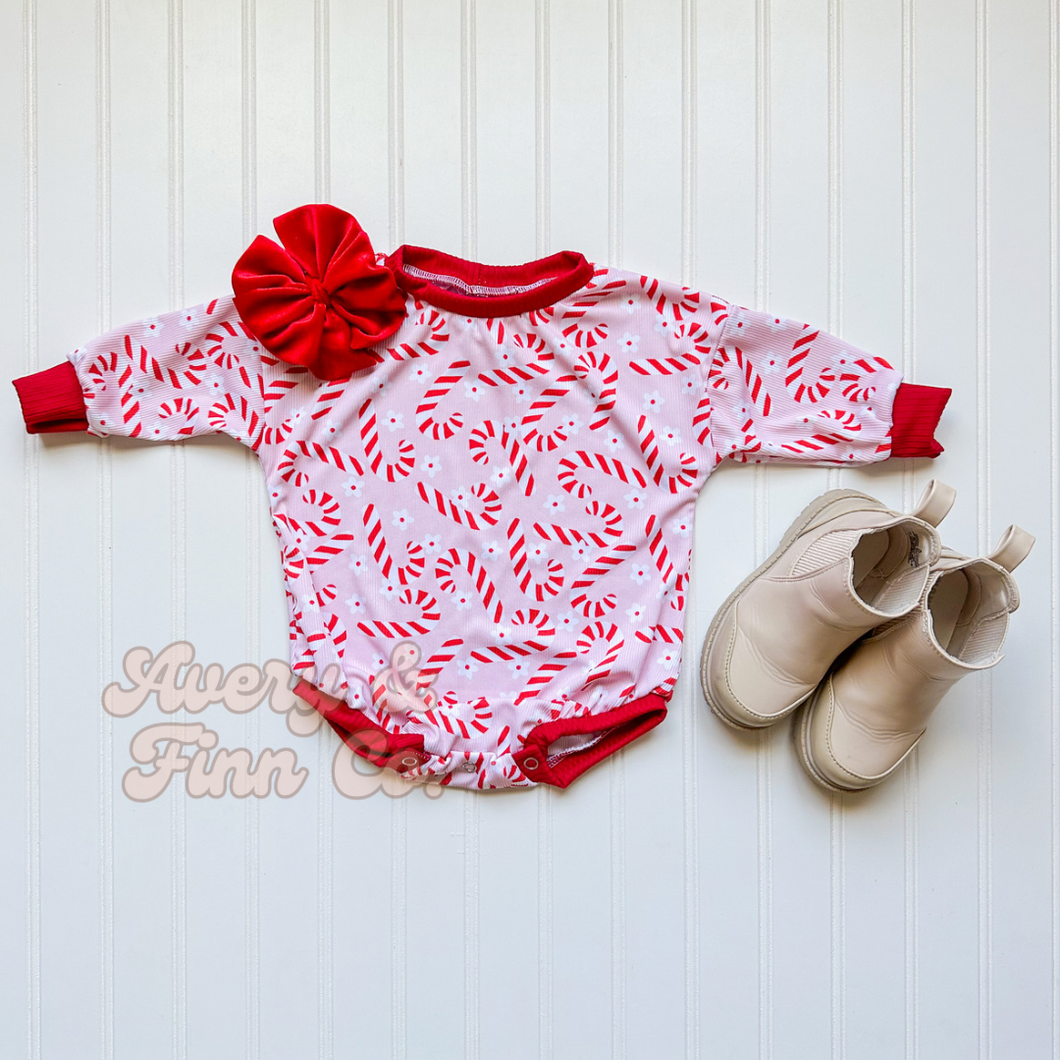 Candycane Sweater Romper