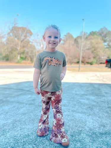 Apricot Floral Flares