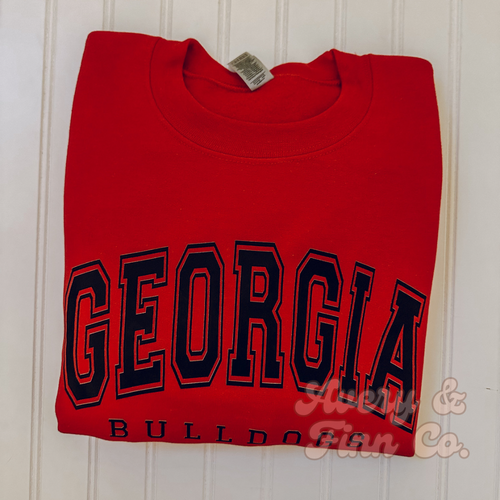 Georgia Varsity Sweatshirt (Red)