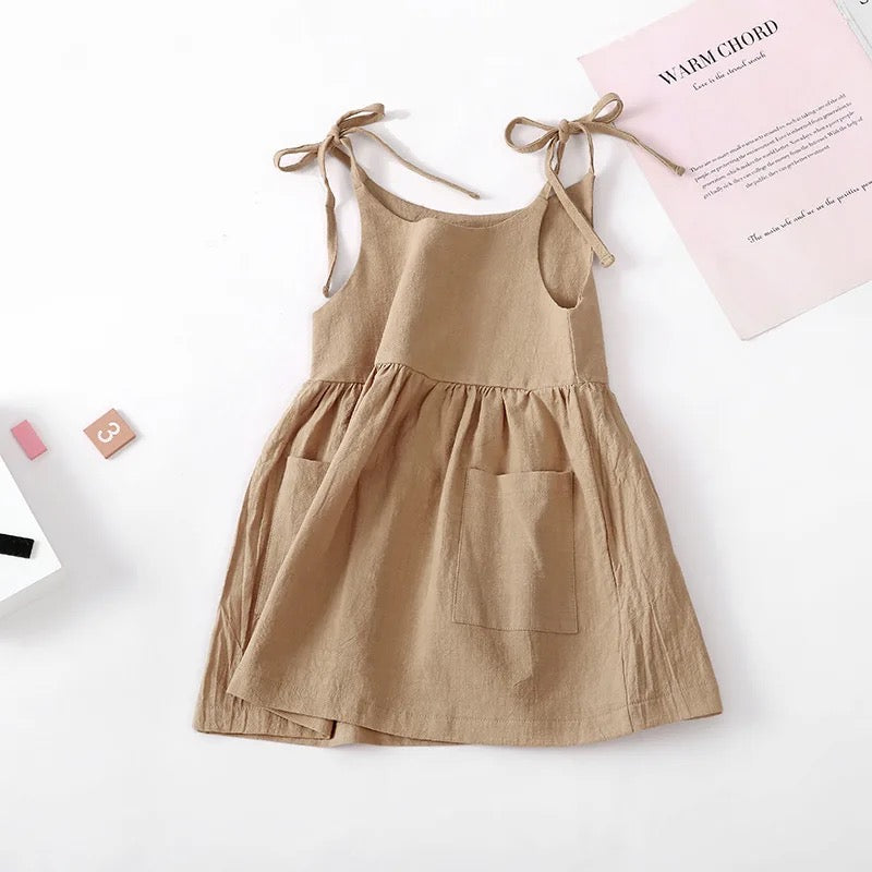 Khaki Linen Dress