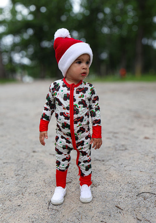 Merry Crushmas Bamboo Zip Romper