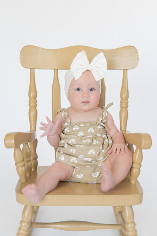 Rainbow Organic Smocked Set