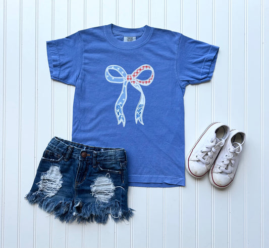 4th of July Coquette Bow Tshirt