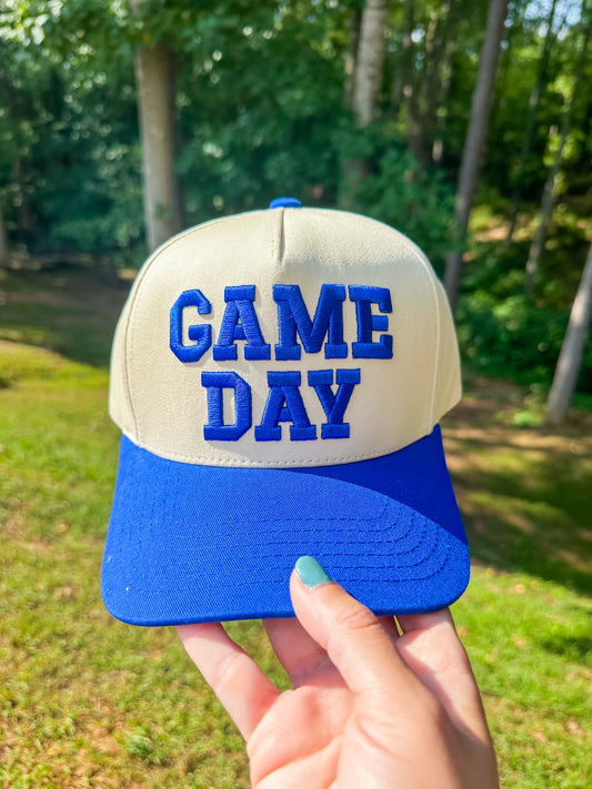 Game Day Embroidered Hat- Royal Blue