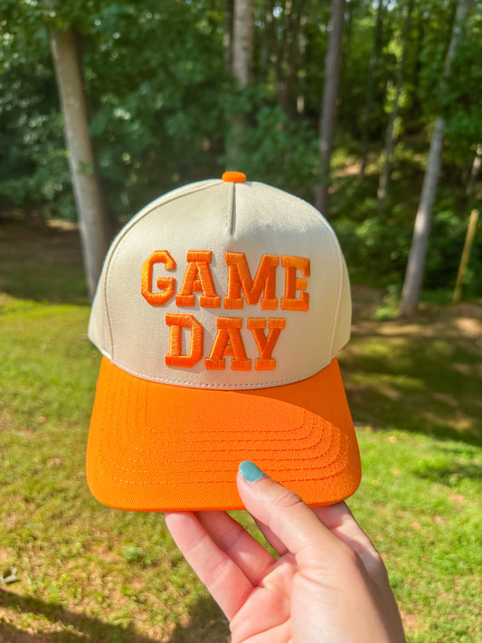 Game Day Embroidered Hat- Orange