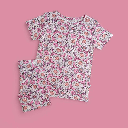 Mermaid Magic Bamboo Short Set