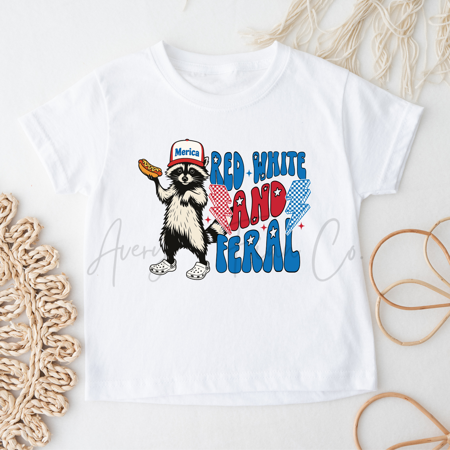 Red White and Feral Tshirt