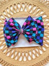 Load image into Gallery viewer, Neon Checks Bow