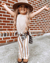 Load image into Gallery viewer, Tan Stripe Boho Flares