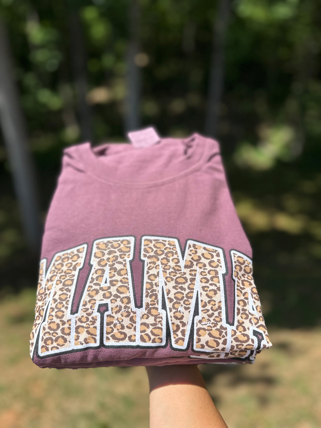 Mama Leopard Tee (Wine) RTS
