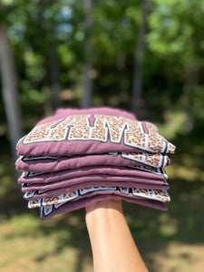 Mama Leopard Tee (Wine) RTS