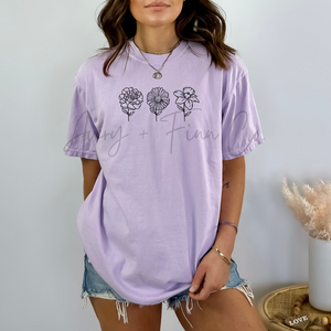 Birth Month Flower Tee